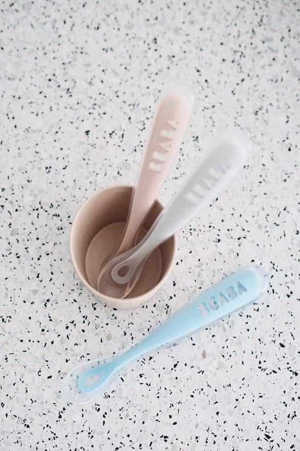 BEABA First Stage Baby Feeding Spoon Set, THE ORIGINAL Soft Tip Silicone Spoons - Image 5