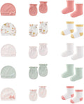 15 Pack Infant Hats Gloves Socks Unisex Baby Boy Girl Accessories Set Cotton by BABYSOLIS