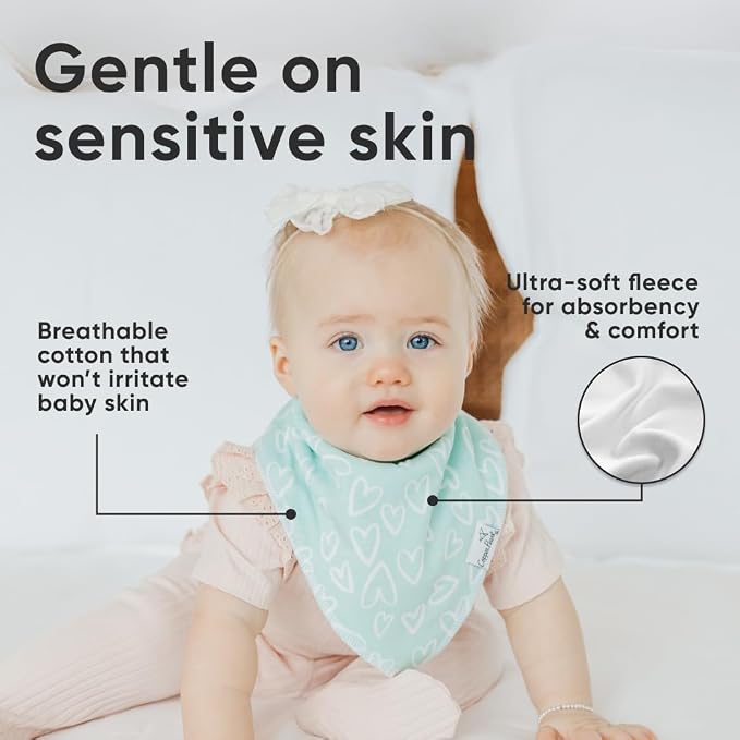 Copper Pearl 4 Pack Soft Cotton Baby Bibs - Image 4