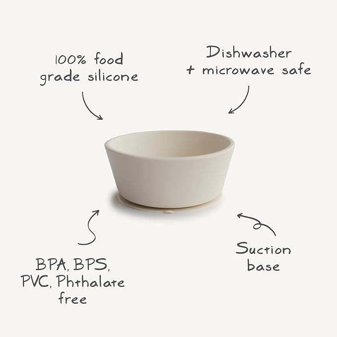 mushie Silicone Suction Bowl | BPA-Free Non-Slip Design - Image 6