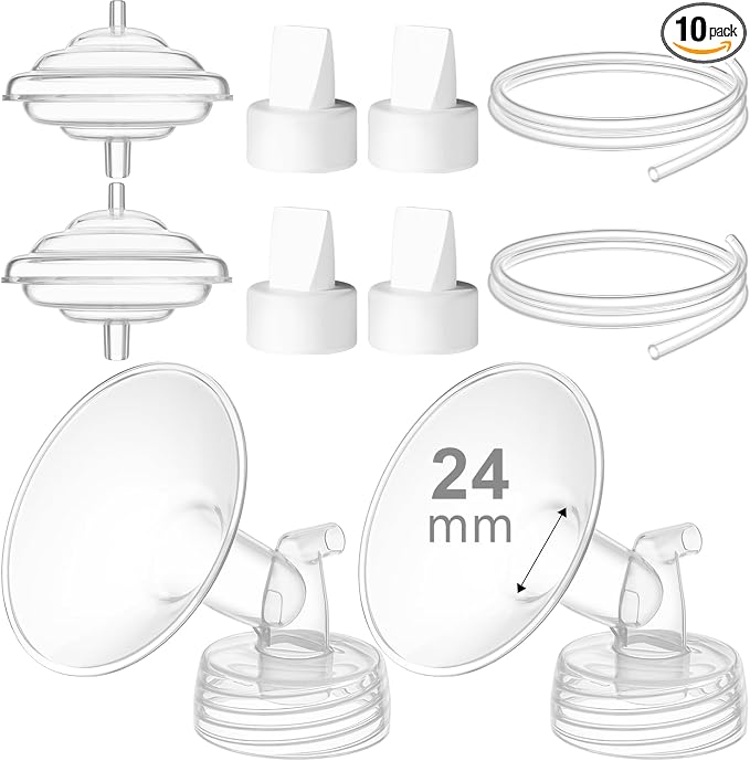 Breast Pump Accessories Kit - 24mm Flange Set Compatible by GOTOCUT