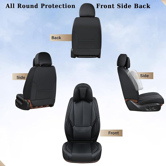 Coverado Car Seat Covers 5 Pieces, Full Set Universal Seat Covers - Image 4