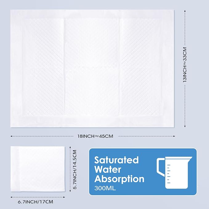 Disposable Changing Pads for Baby, 50 Pack 13" x 18" Super Soft Diaper Changing - Image 6