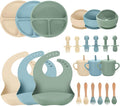 24 PCS Silicone Baby Feeding Set, Baby Led Weaning Supplies Includes Suction by Unknown