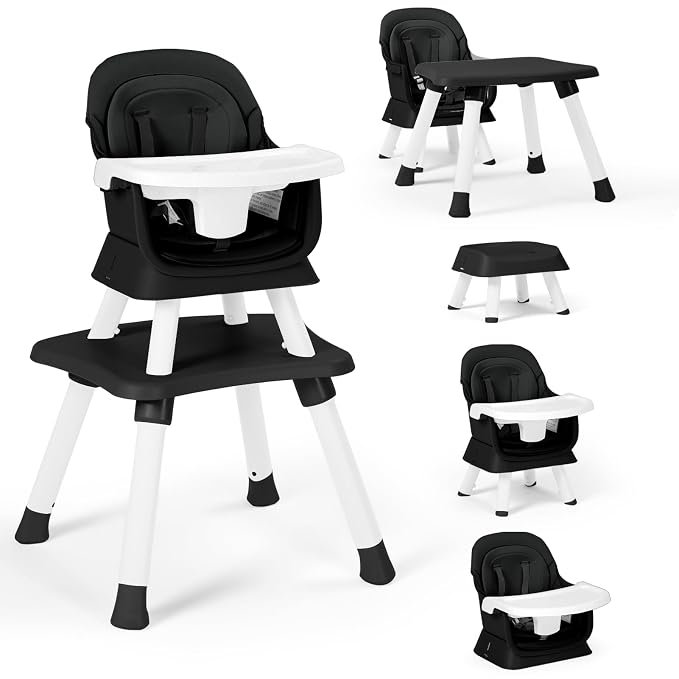 Baby High Chair, 8 in 1 Convertible Highchairs by TODEFULL