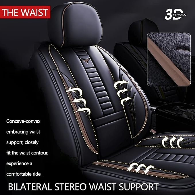Waterproof 5 Car Seat Covers for Suzuki 1999-2025 95% Models, Premium Faux - Image 5