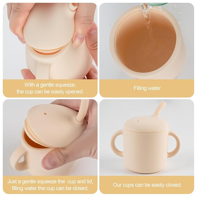Silicone Baby Cup with Straw, Straw Cup - Image 4