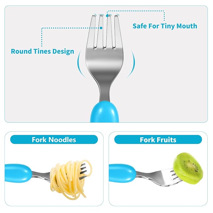 Lehoo Castle 6 Pieces Toddler Utensils, Kids Silverware - Image 4