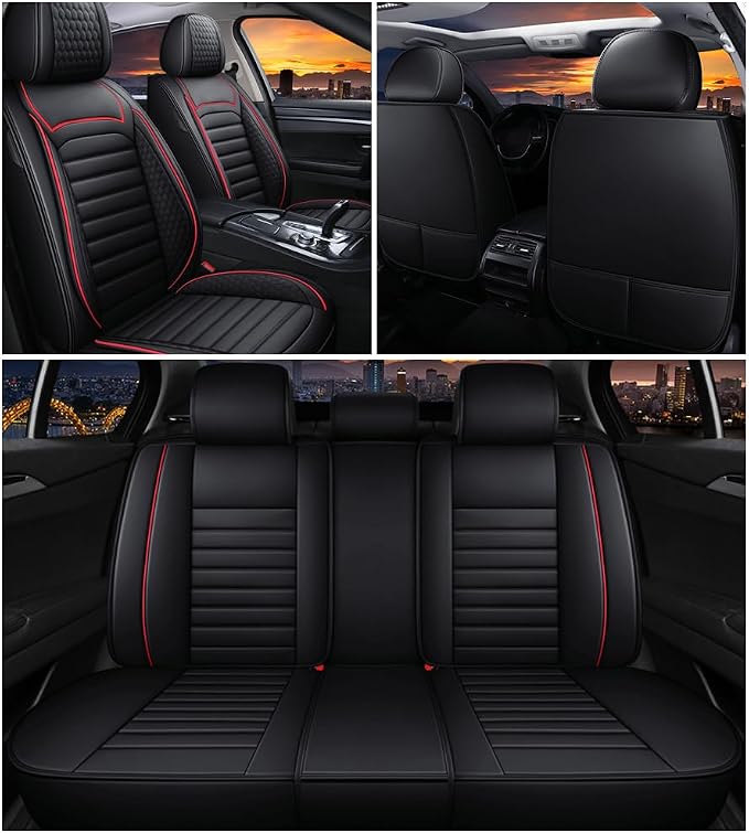Leather Car Seat Covers for Toyota Corolla 2006-2024, Car Seat Covers Full Set - Image 2