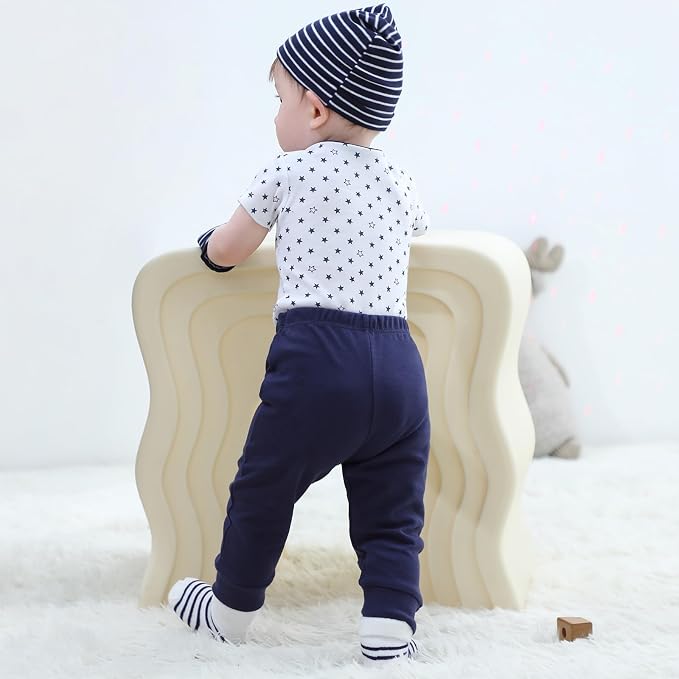 Baby Bodysuit and Pant Set 10-pcs Cotton Soft Newborn Boy Girl Clothes Outfits - Image 7