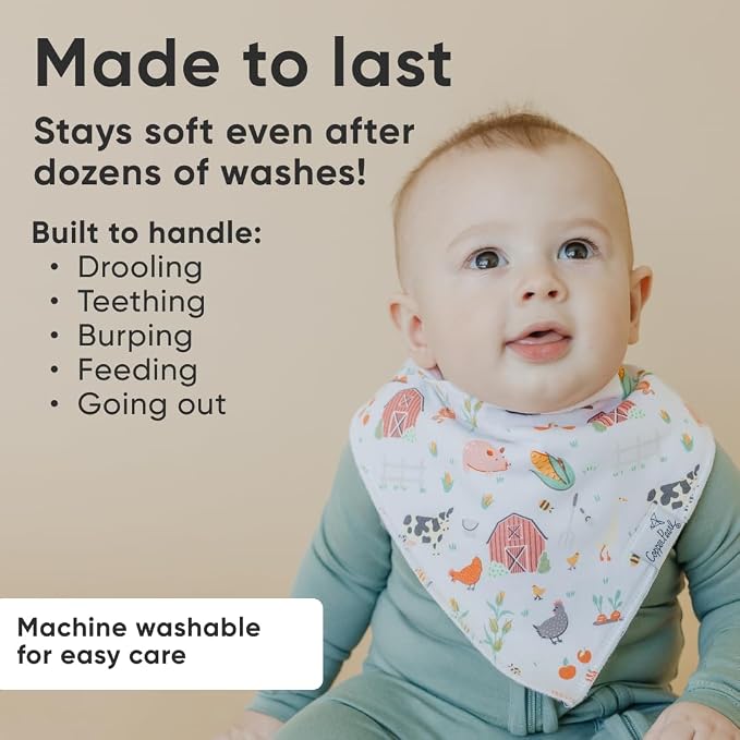 Copper Pearl 4 Pack Soft Cotton Baby Bibs - Image 3