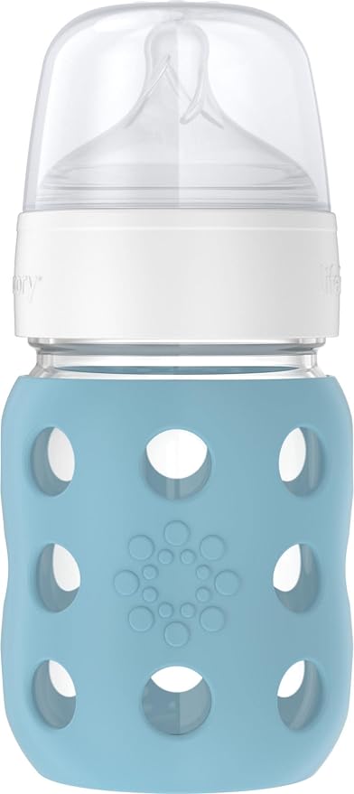 Lifefactory 8-Ounce Wide Neck Glass Baby Bottle by Lifefactory