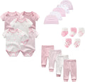 Unisex Baby Boy Girl Layette Sets Bodysuits Pants And Accessories 19 Packs by JELYLOVE