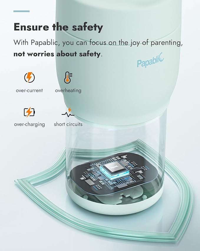 Papablic Pro Portable Bottle Warmer — 115W Fastest Heating, Built-in Sterilizer - Image 7