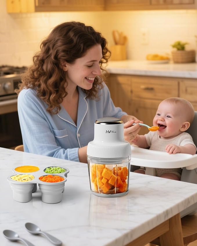 Baby Food Maker, HEYVALUE 13-in-1 Food Processor Set, Baby Puree Blender - Image 6