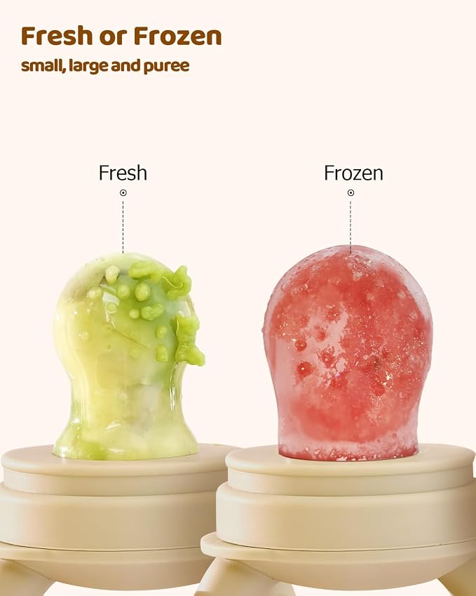 2 Packs Baby Fruit Feeder & Freezer Tray Combo, Push Pop Baby Food Feeder to - Image 7
