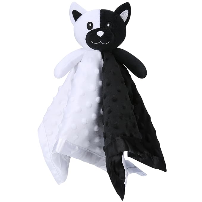 Pro Goleem Cat Loveys for Babies, Soft Security Blanket High Contrast Baby Toys by ProGoleem