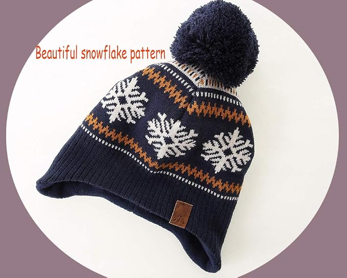 LMLALML Boys Winter Hat Earflap Knitted Beanie - Image 6
