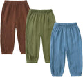 MYGBCPJS Baby Boys Girls Cotton Linen Trousers Kids Casual Ankle Pants Loose by MYGBCPJS