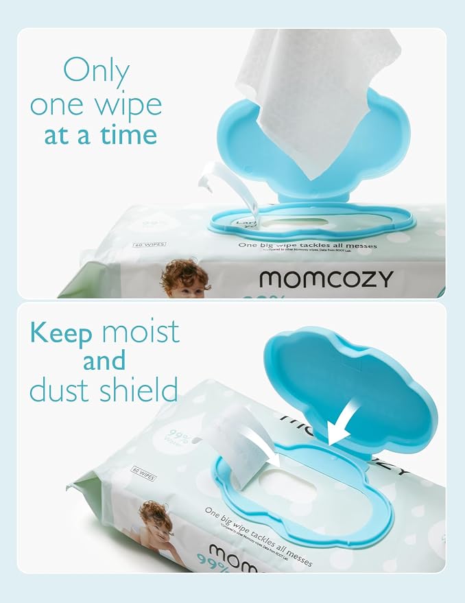Momcozy Baby Wipes-Extra Large Size Design, 99% Water Based, Unscented & - Image 8