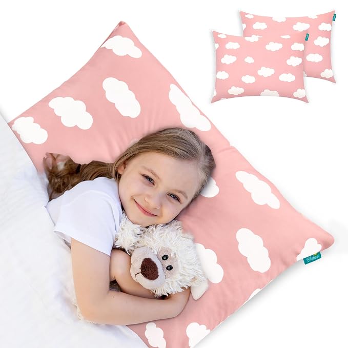 Toddler Pillow for Sleeping, Kid Pillow 14" x 19" for Travel Bed, Soft & - Image 2