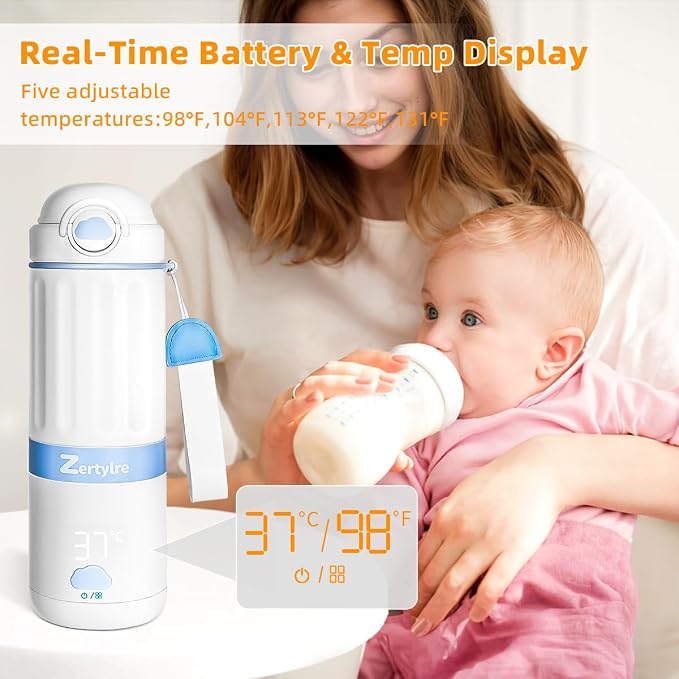 Portable Milk Warmer for Travel, New Upgrade Detachable Design, 17Oz Larger - Image 4