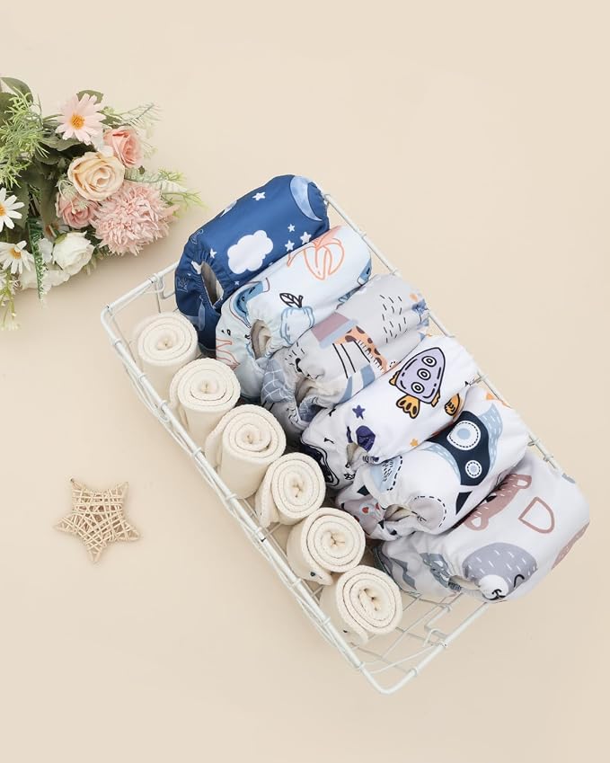 ALVABABY Baby Cloth Diapers 6 Pack - Image 9