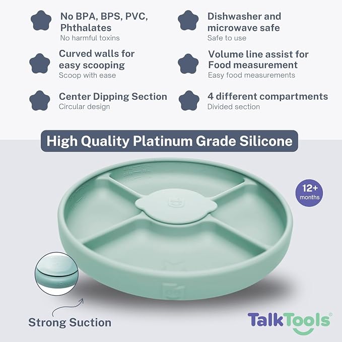 Talktools Bitsy Feeding Kid's Essentials Plate Set – Toddler Utensils, Spoon - Image 6