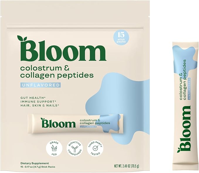 Bloom Nutrition Bovine Colostrum Powder Packet, Gut Health, Immune Support by BloomNutrition
