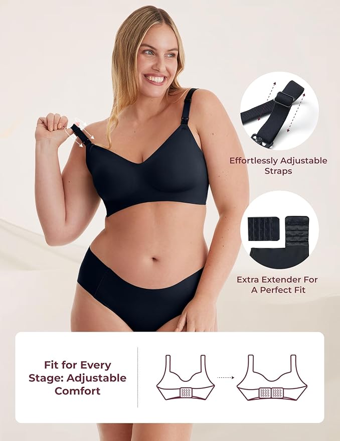 Momcozy Nursing Bras for Breastfeeding, YN21 Seamless Ultra Comfort Maternity - Image 3