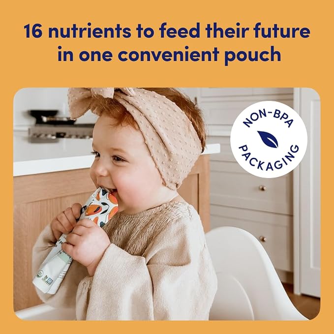 Cerebelly Organic Baby Food Pouches, Carrot Chickpea Purees, 16 Nutrients - Image 6