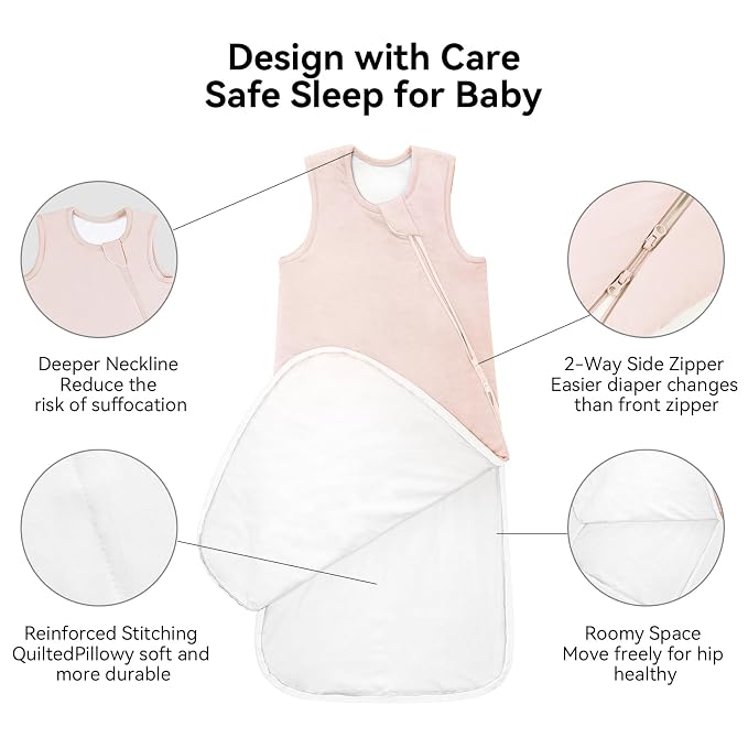 BubblePanda Rayon Made from Bamboo Sleep Sack 2t-3t 0.5 Tog Soft Lightweight - Image 3