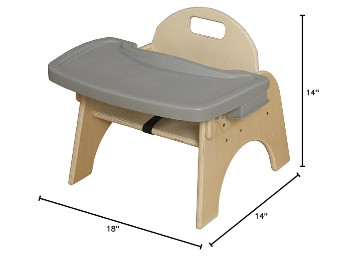 9”H Montessori Wooden Feeding Chair - Image 7