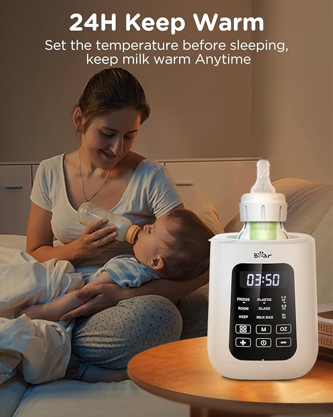 Bear Baby Bottle Warmer, Milk Warmer Breastmilk Bag Formula Fast Warming - Image 4