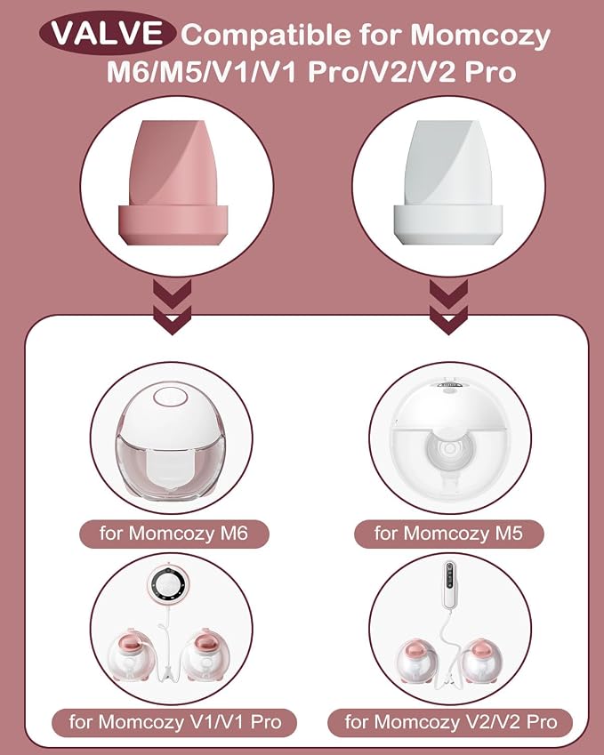 8PC Duckbill Valves for Momcozy M6/M5/V1/V1 Pro/V2/V2 Pro Breast Pump, Replace - Image 2