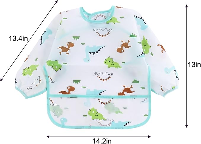PandaEar 5 Pack Long Sleeve Bibs| Waterproof Full Bib - Image 2