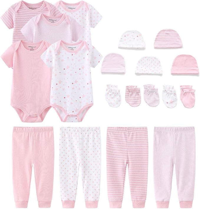 Kiddiezoom Newborn Baby Girl Boy Clothes Baby Outfits Pants Bodysuits Gifts Set by Kiddiezoom