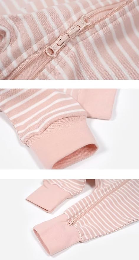 Teach Leanbh Toddler Baby Boys Girls 2-Pack Pajamas Cotton 2 Way Zipper Long - Image 3