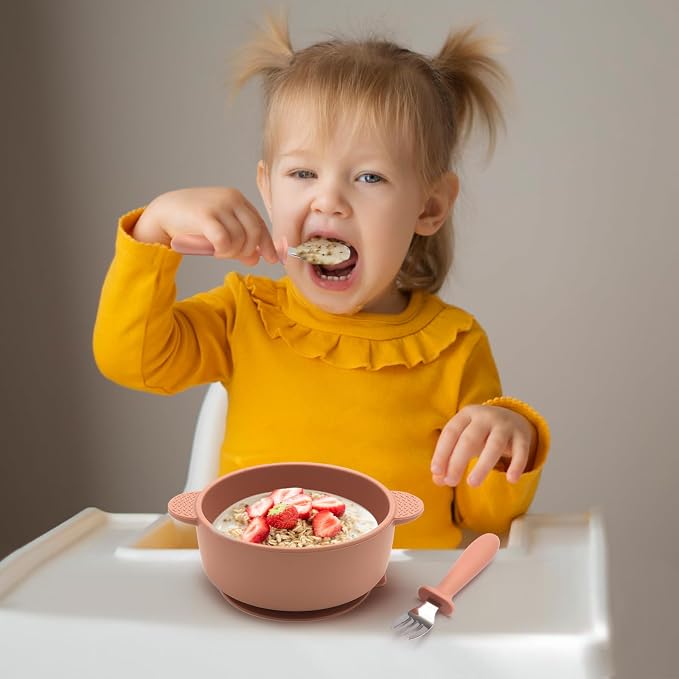 3 Pack Baby Bowls with Suction, Stay Put Silicone Suction Bowls - Image 3