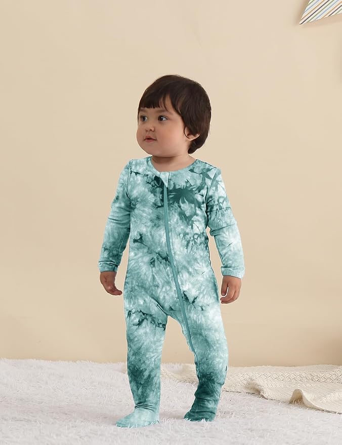 Jimonda Baby Girls Boys Footed Pajamas, Rayon From Bamboo, 2 Way Zipper Long - Image 7