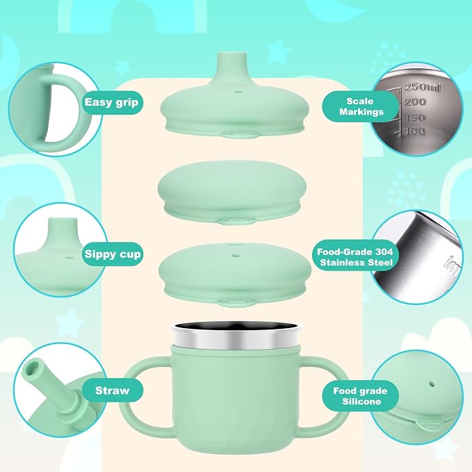 BUSOHA Stainless Steel Sippy Cups - Image 4