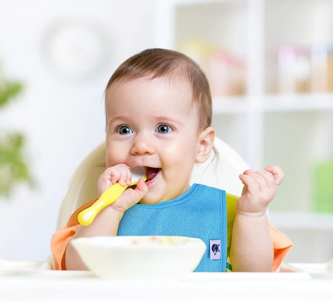 12 Pack Terry Drool Cotton Bibs, Unisex Baby Bibs - Image 5