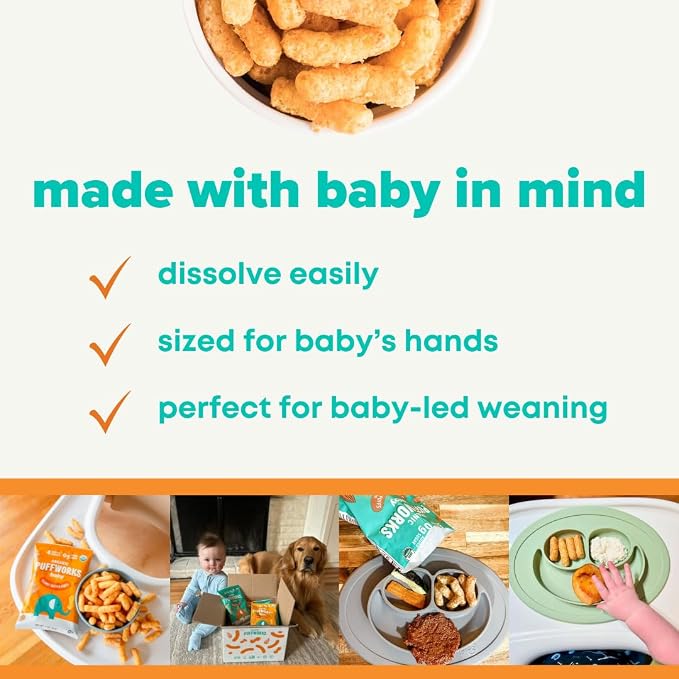 Puffworks Baby Peanut and Almond Variety Pack, Plant Protein, USDA Organic - Image 8
