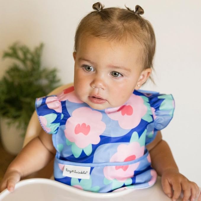 Tiny Twinkle Short Sleeve Apron Baby & Toddler Bib - Image 3
