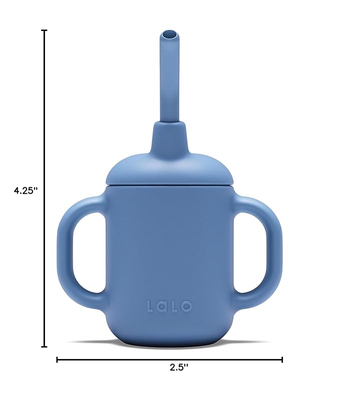 Lalo Little Cup, Non-Toxic Silicone Straw Cup - Image 8