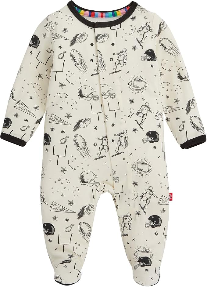 Magnetic Me Boys Modal Magnetic Baby Footie Pajamas | Silky Soft Modal Fabric | by magneticme