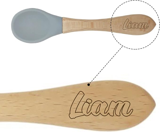 Personalized Silicone Bib and Spoon Set - Image 7