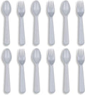 12 Pcs Kids Spoons and Forks Toddler Utensils Plastics Reusable Silverware Baby by Muulaii
