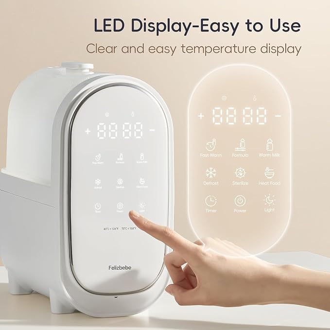 Bottle Warmer for Breastmilk, 11-in-1 Double Bottle Warmer Large Touchscreen - Image 5