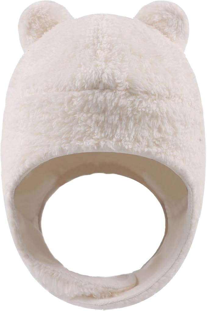 Bear Baby Winter Hat Toddler Earflap Beanie Unisex Infant Snow Cap Warm Fleece by Peecabe
